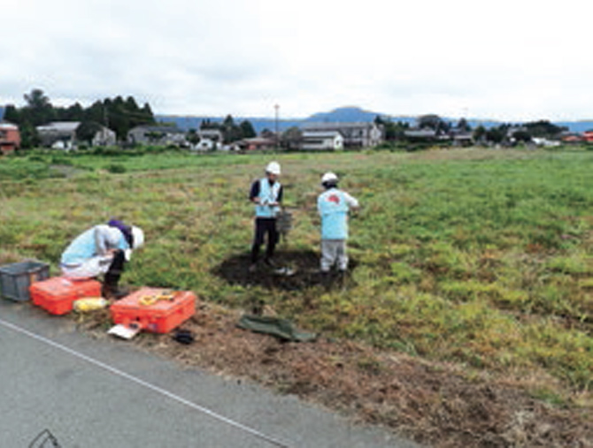 スウェーデン式サウンディング試験 Field survey and soil investigation
